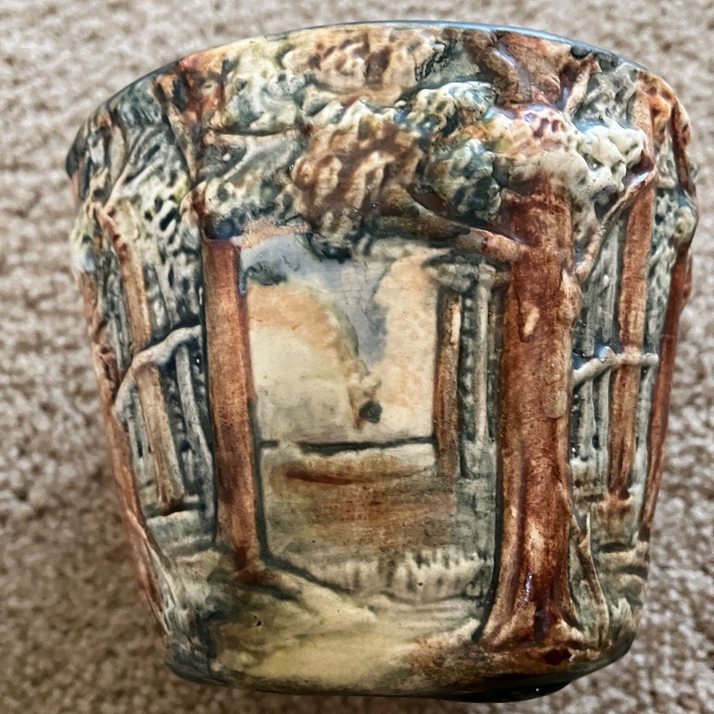 Weller planter vase -forest -1920s